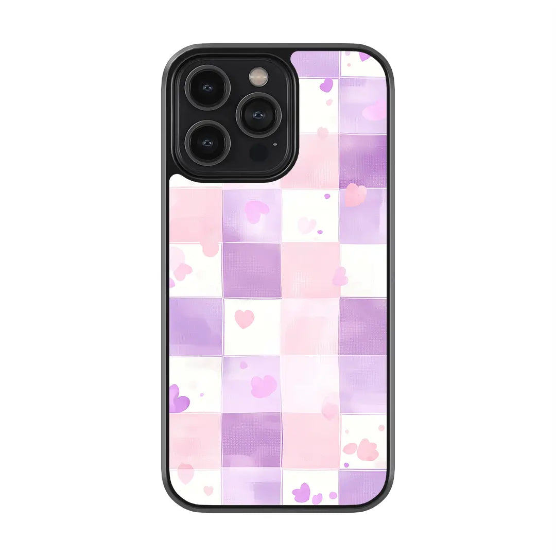 Hearts Patchwork Glass Case