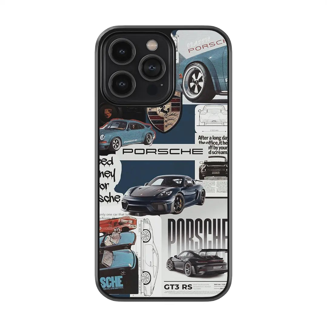 Porsche Legacy Collage Glass Case