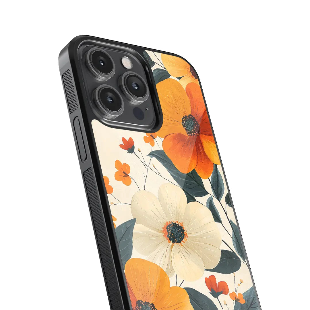 Autumn Bloom Glass Case
