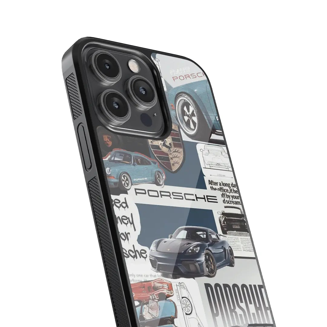 Porsche Legacy Collage Glass Case