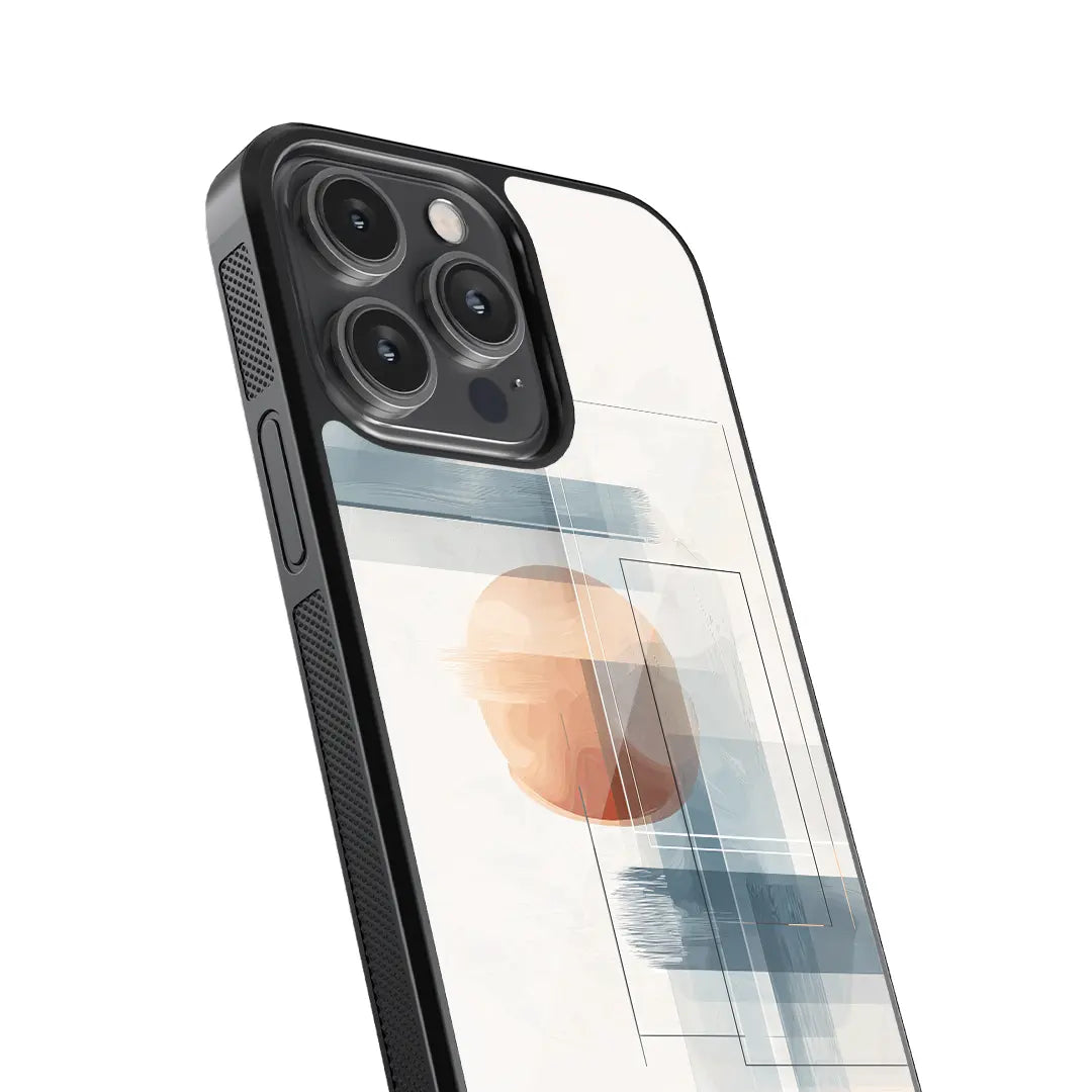 Sunset Geometry Glass Case