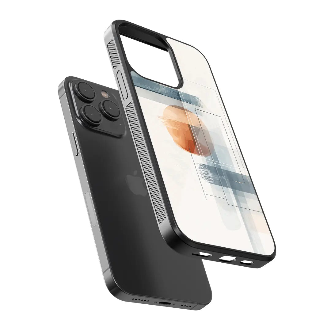 Sunset Geometry Glass Case