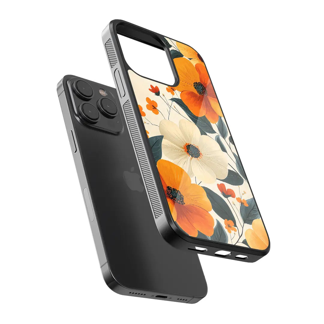 Autumn Bloom Glass Case
