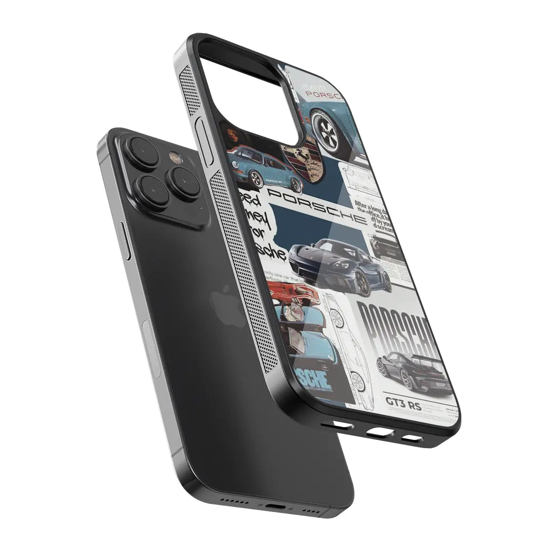 Porsche Legacy Collage Glass Case