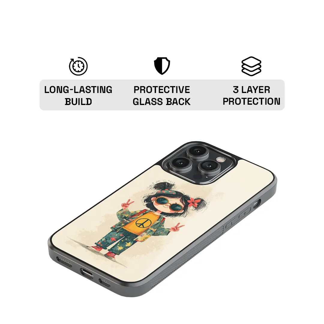 Peace Vibes Glass Case