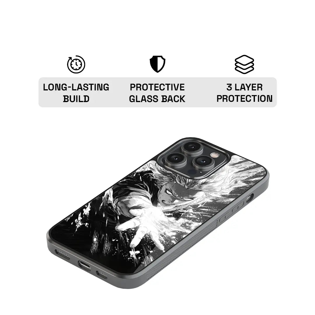 Monochrome Vortex Vanguard Glass Case