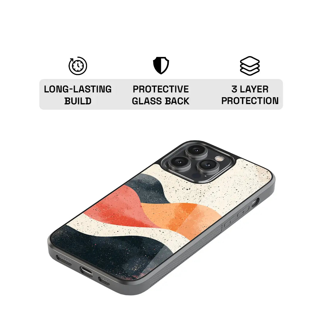 Retro Vibe Waves Glass Case