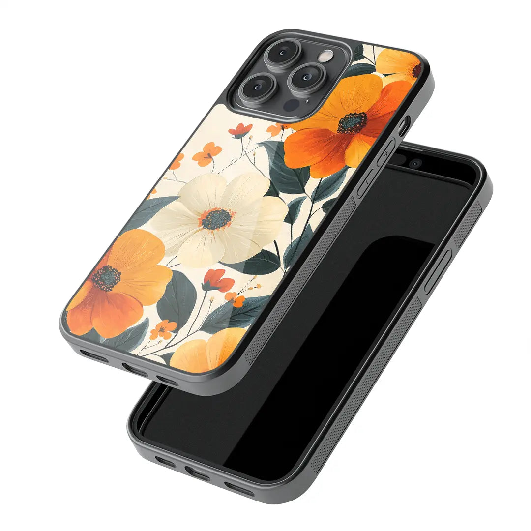 Autumn Bloom Glass Case