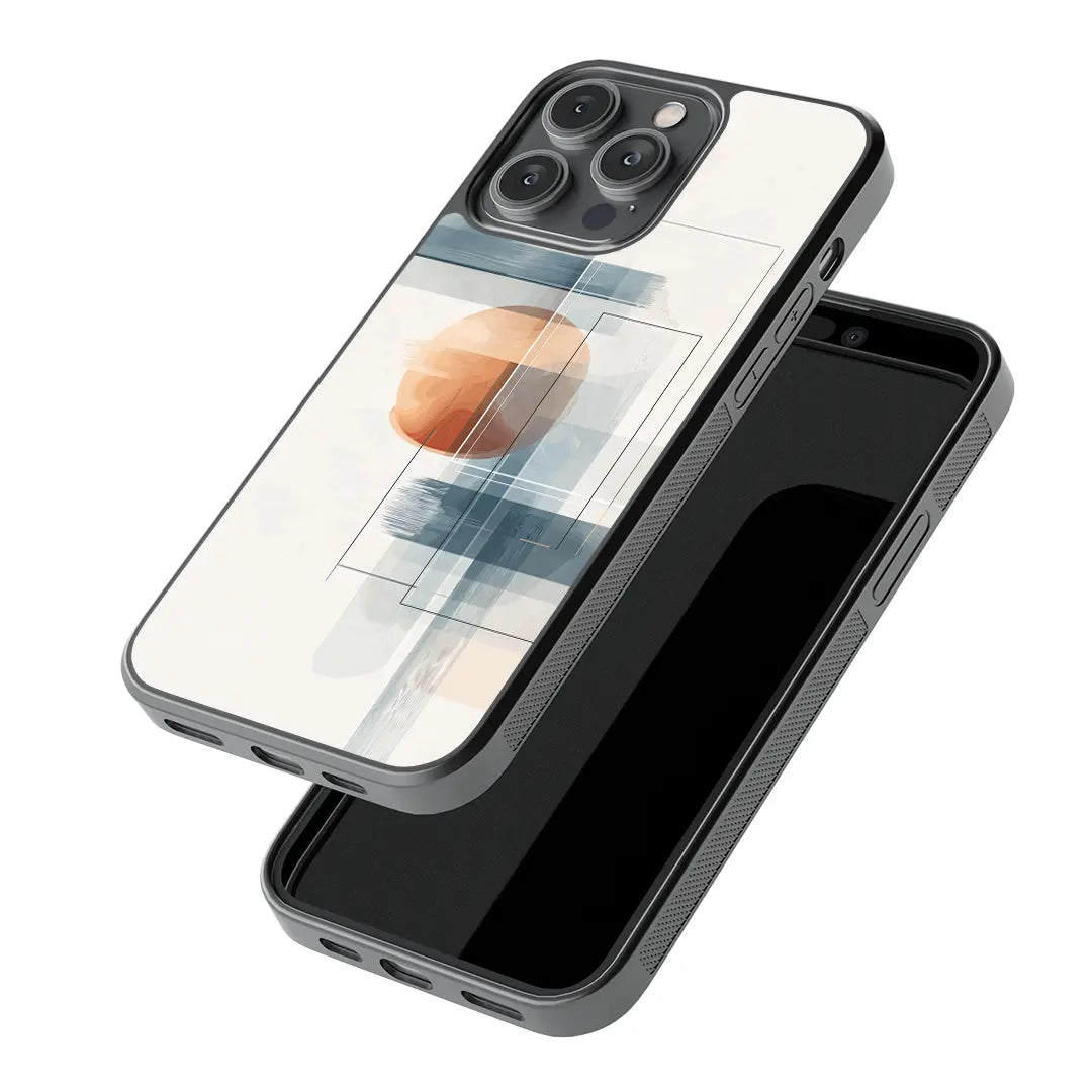 Sunset Geometry Glass Case