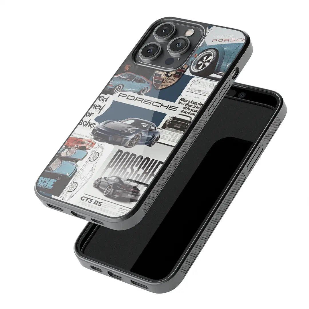 Porsche Legacy Collage Glass Case